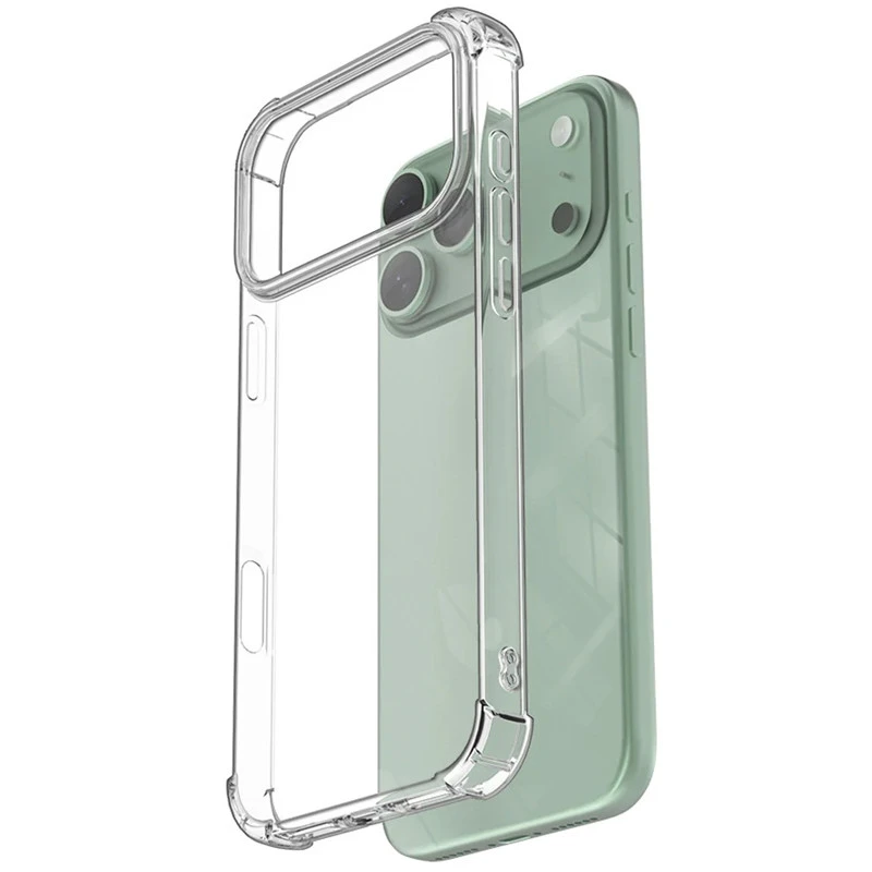 Ультратонкий силиконовый чехол GETMAN с крытыми бортами для Apple iPhone 18 Pro Max – Бесцветный (прозрачный). Фото 5 из 8