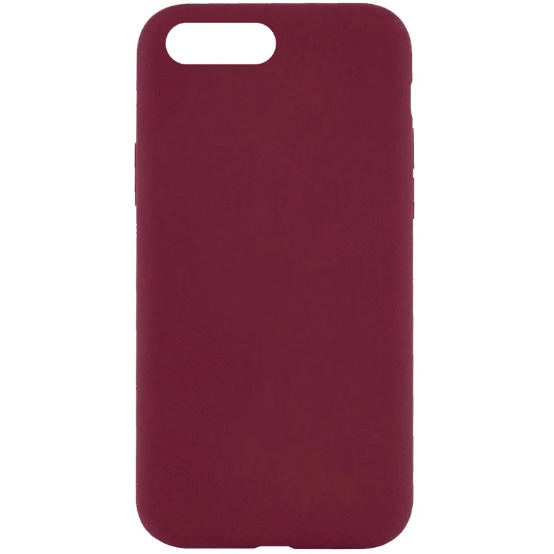 Чехол с закрытым низом Silicone Case для Apple iPhone 7 plus / 8 plus – Бордовый / Plum. Фото 1 из 1
