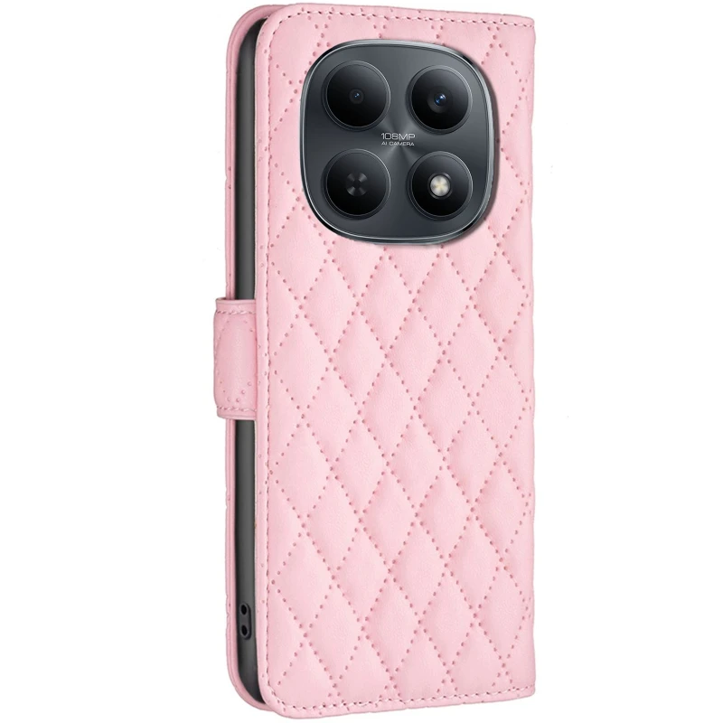 Кожаный чехол-книжка Sweet Line для Xiaomi Redmi Note 15 4G/5G (EU) – Pink. Фото 2 из 4