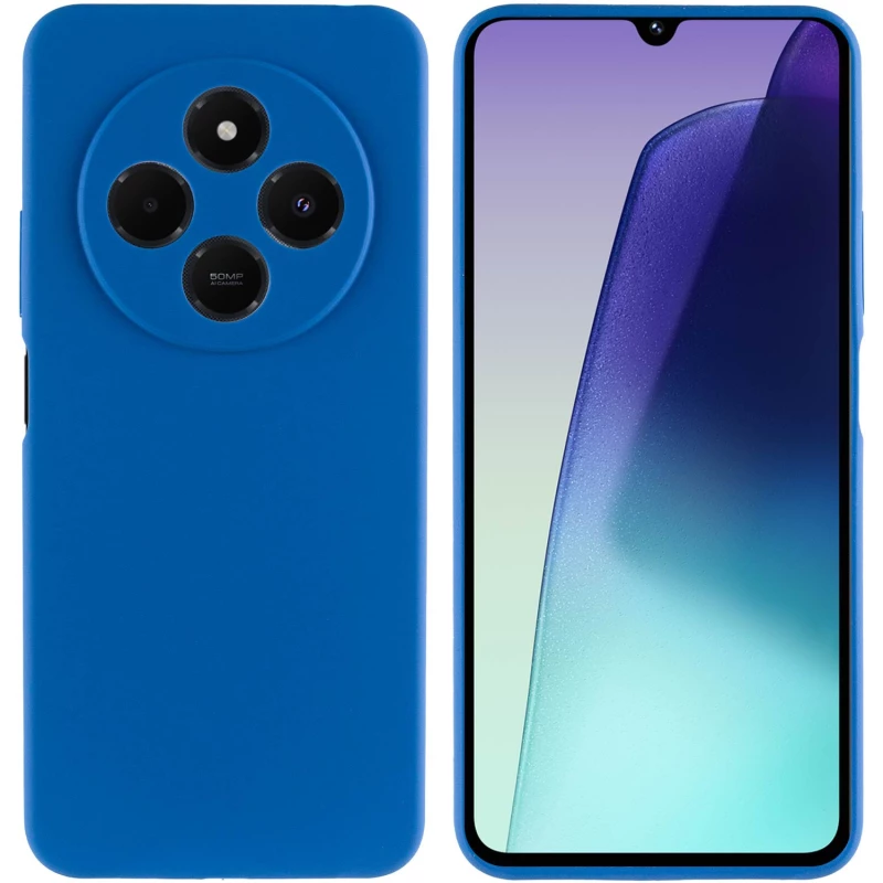 Чохол Silicone Case Lakshmi Plus з закритою камерою на Xiaomi Redmi 14C / Poco C75 – Синій / Navy Blue. Фото 3 з 6