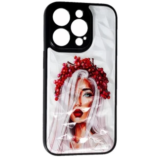 Скляний чохол Prisma Ladies на Apple iPhone 14 Pro (6.1") — Ukrainian Girl