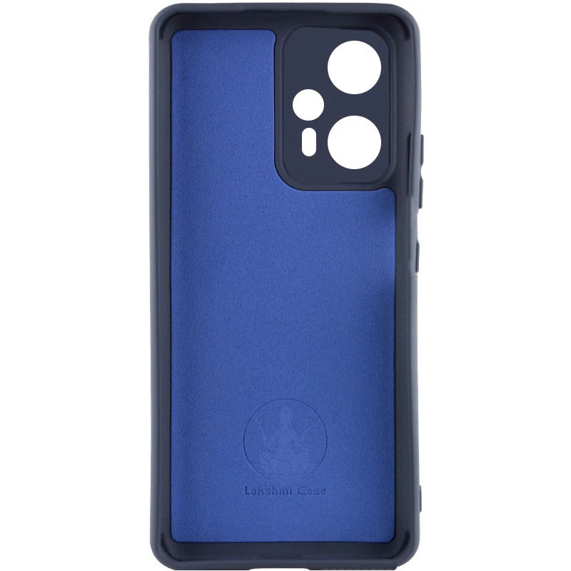 Чохол Silicone Case Lakshmi з закритою камерою на Xiaomi Redmi Note 12T Pro – Синій / Midnight Blue. Фото 2 з 4
