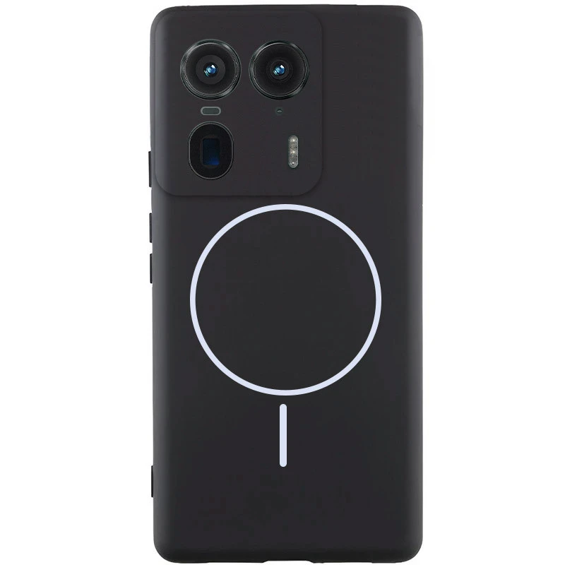 Чохол Silicone Cover Lakshmi Full Camera (AA) with Magnetic Fit для Motorola Edge 50 Ultra – Чорний / Black. Фото 3 з 7