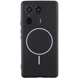 Чехол Silicone Cover Lakshmi Full Camera (AA) with Magnetic Fit для Motorola Edge 50 Ultra — Черный / Black