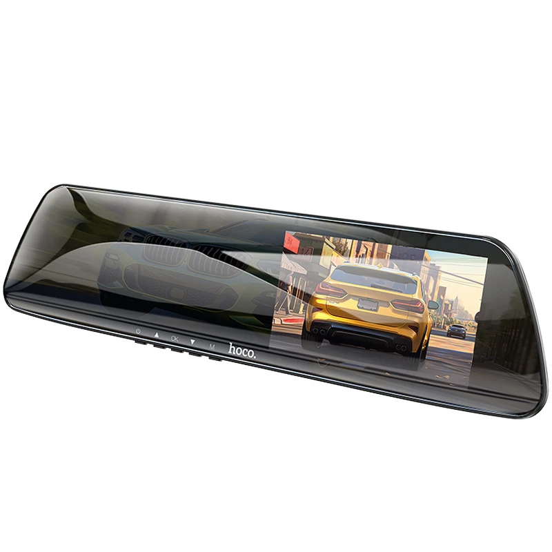 Автомобільний регистратор дзеркало Hoco DV4 Dual-Channel Driving Recorder 1080p+720p 4.5" – Iron gray. Фото 7 з 7