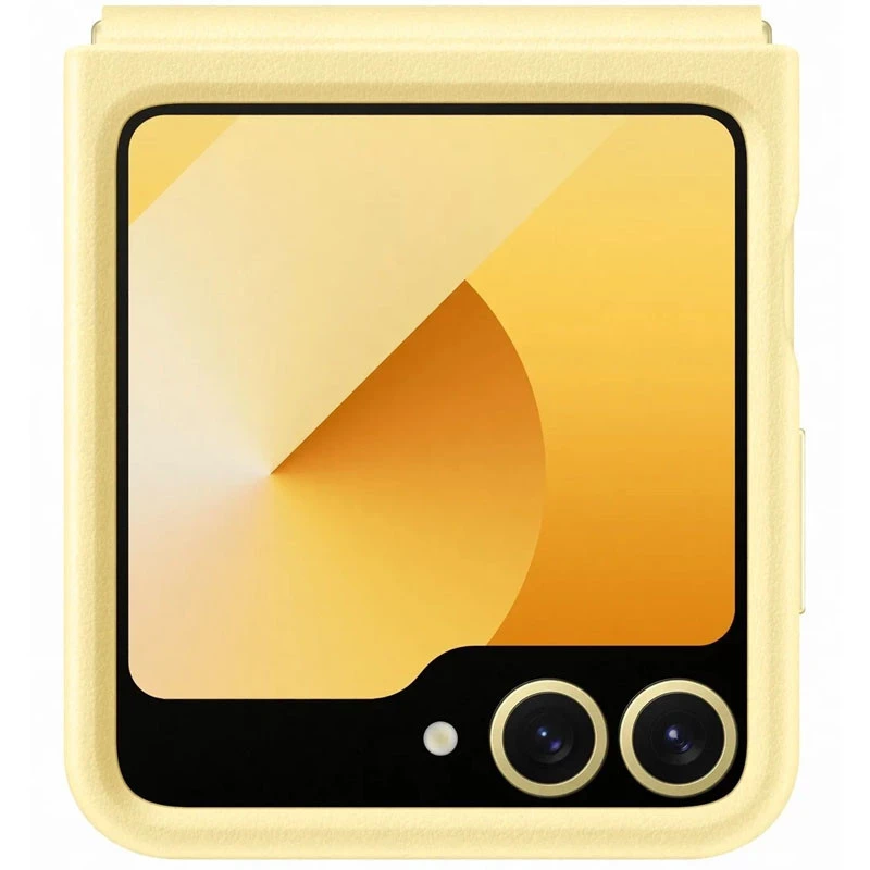 Шкіряний чохол Leather Case Premium на Samsung Galaxy Z Flip6 – Yellow. Фото 4 з 6