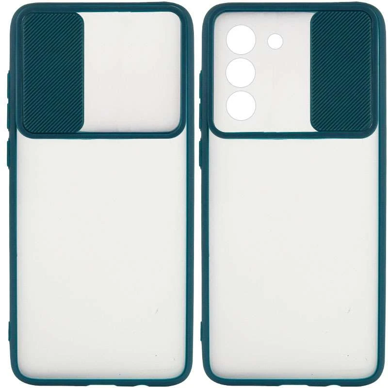 

Матовий силіконовий чохол зі шторкою для камери на Samsung Galaxy S21 FE (Зелений)