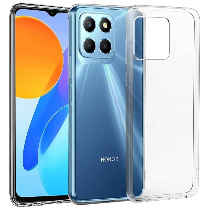 Ультратонкий силіконовий чохол 1,5 мм на Huawei Honor X6a – Безбарвний (прозорий). Фото 2 з 6