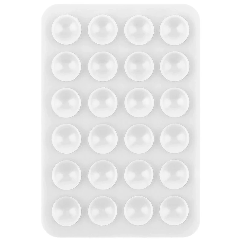 Держатель-присоска для телефона Double Side Silicone 80*55мм – White. Фото 1 из 2