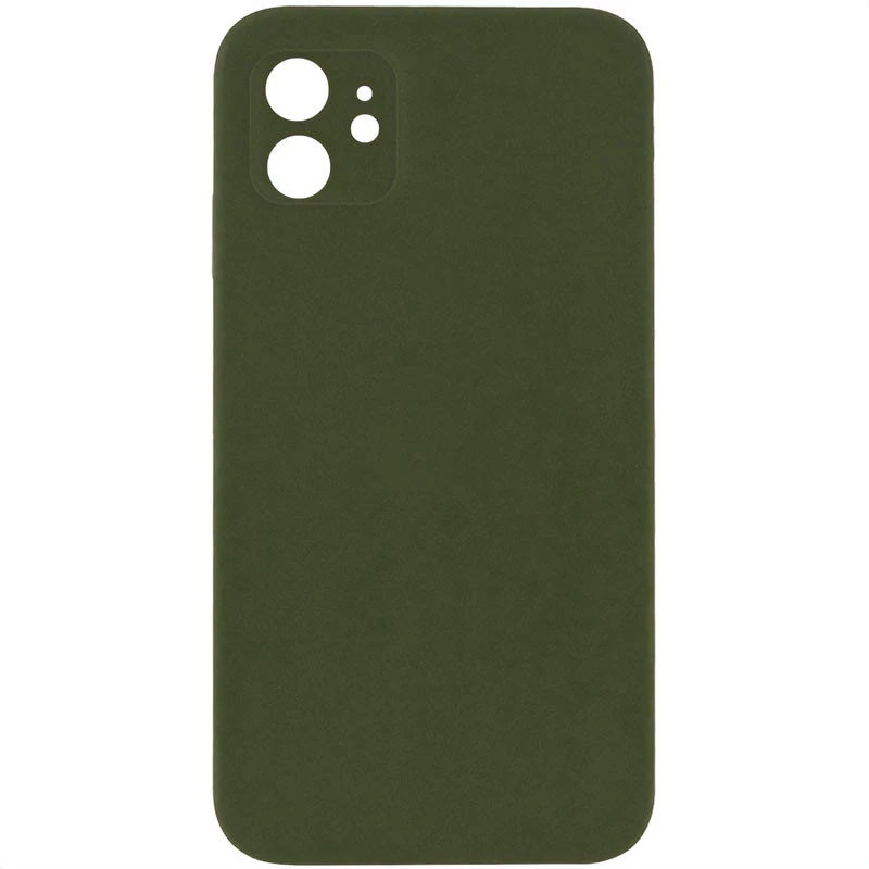 Чехол Silicone Case Square L с защитой камеры для Apple iPhone 11 (6.1") – Зеленый / Dark Olive. Фото 1 из 1
