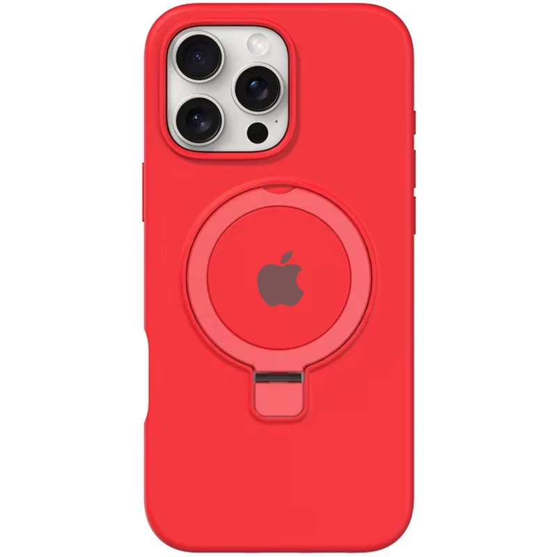 Силіконовий чохол Full Protective з кільцем-тримачем для Apple iPhone 17e (6.1") – Red. Фото 1 из 1