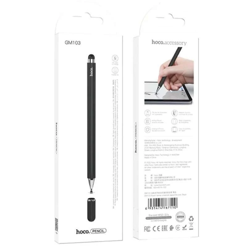 Стилус Hoco GM103 Universal Capacitive Pen – Черный. Фото 5 из 5