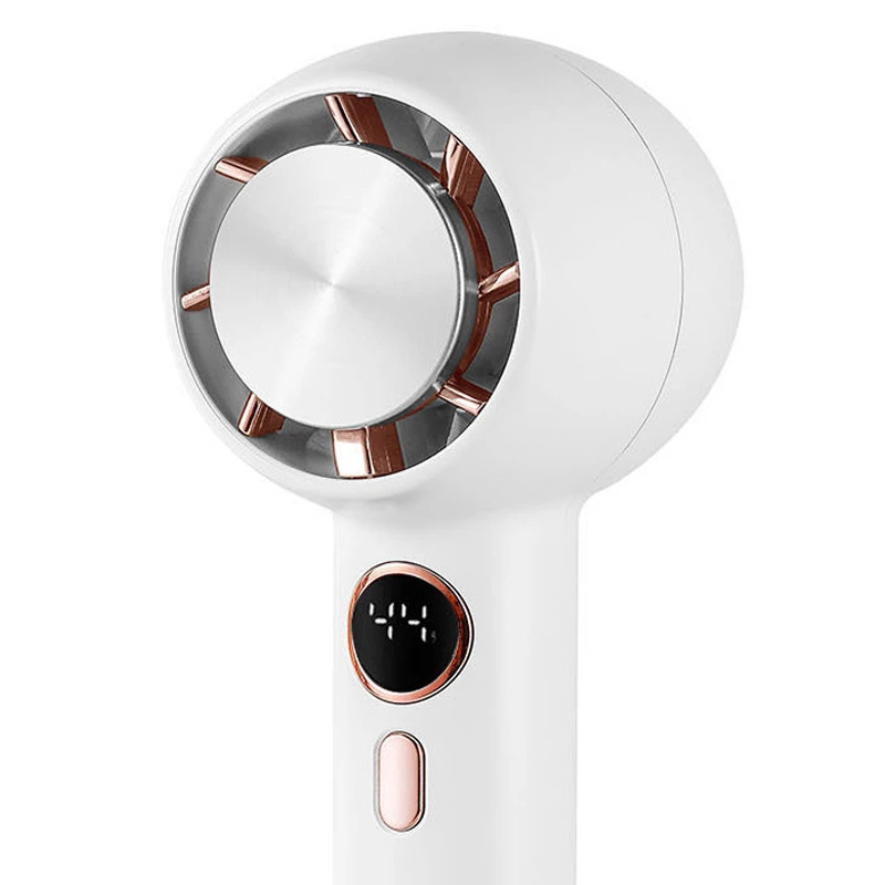 Портативний вентилятор YL007 with Display з підставкою для телефону 2000mAh – White. Фото 2 з 7