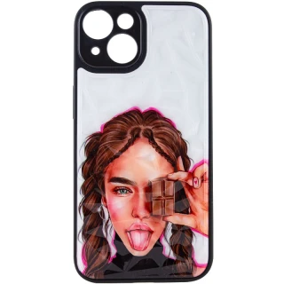 Скляний чохол Prisma Ladies на Apple iPhone 14 (6.1") — Chocolate