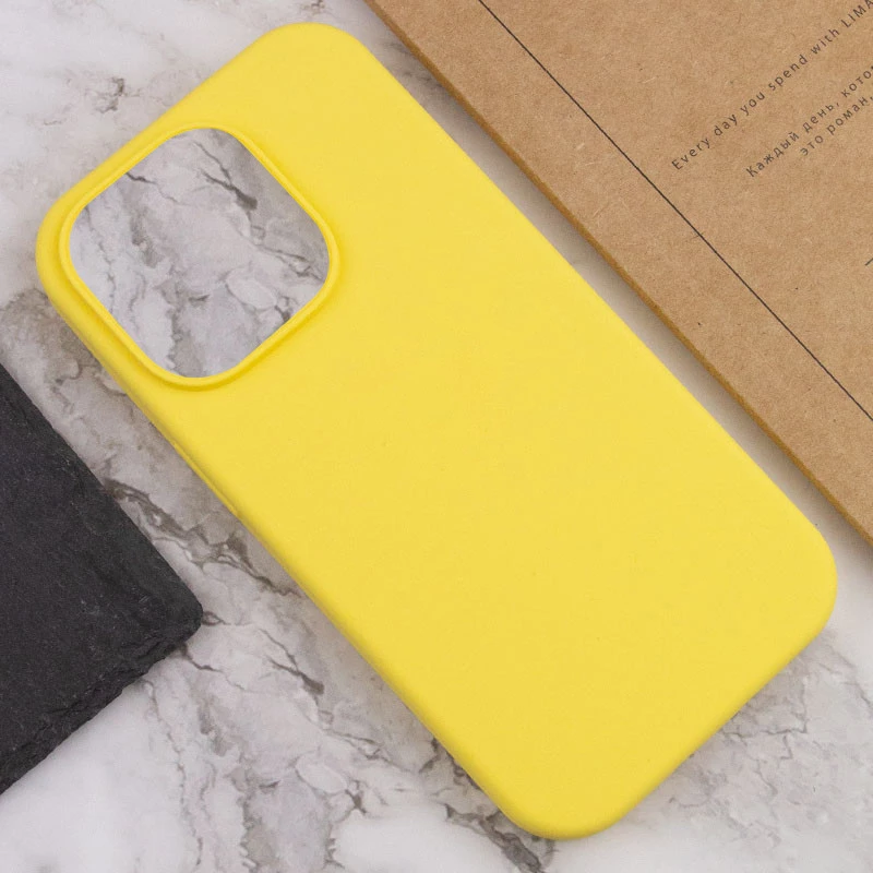 Чохол з закритим низом Silicone Case на Apple iPhone 13 Pro Max (6.7") – Жовтий / Yellow. Фото 5 з 7