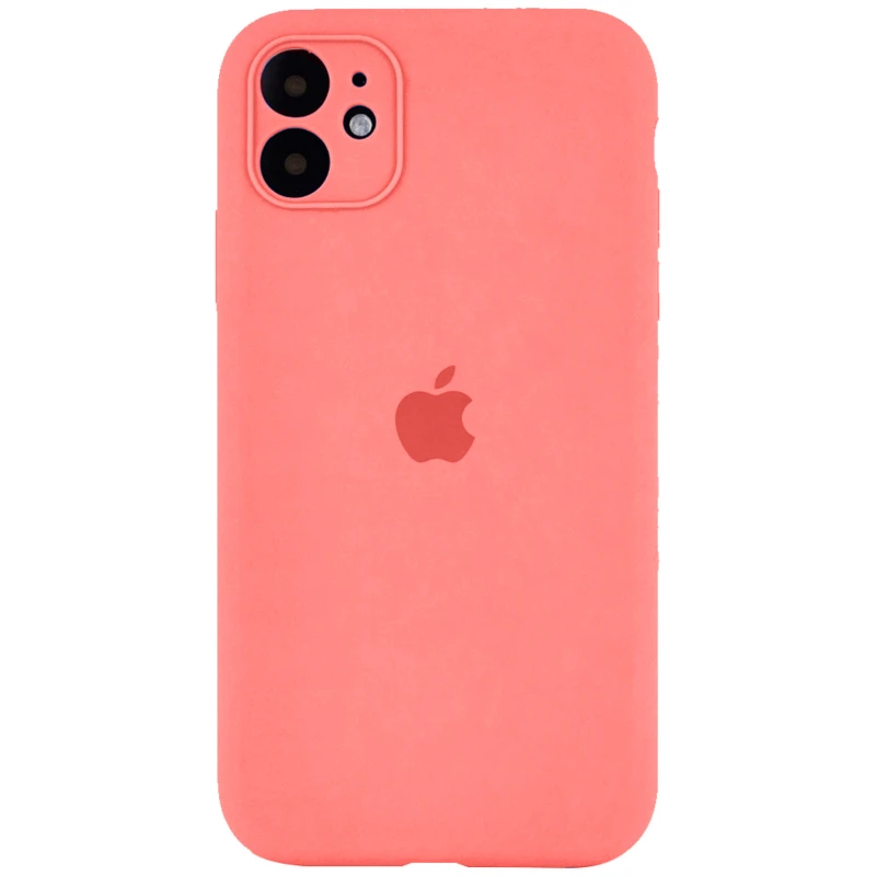 Чехол Silicone Case с защитой камеры для Apple iPhone 12 (6.1") – Коралловый / Pink Orange. Фото 1 из 1