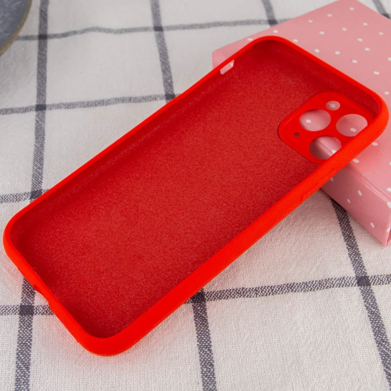 Чехол с защитой камеры Silicone Case для Apple iPhone 12 Pro Max (6.7") – Красный / Red. Фото 2 из 2