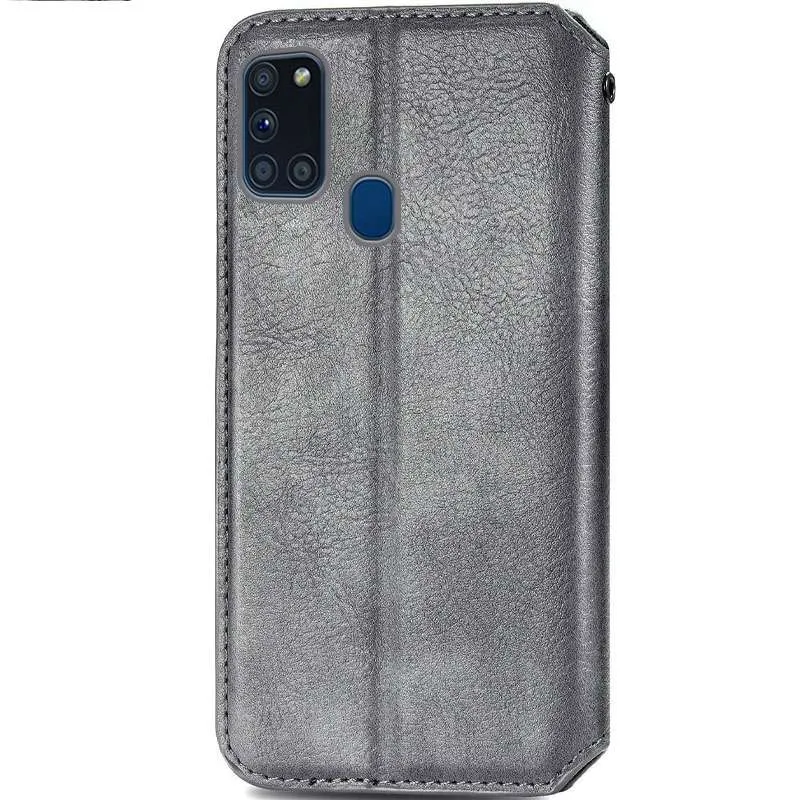 Чохол книжка GETMAN Cubic для Samsung Galaxy A21s – Сірий. Фото 2 з 6