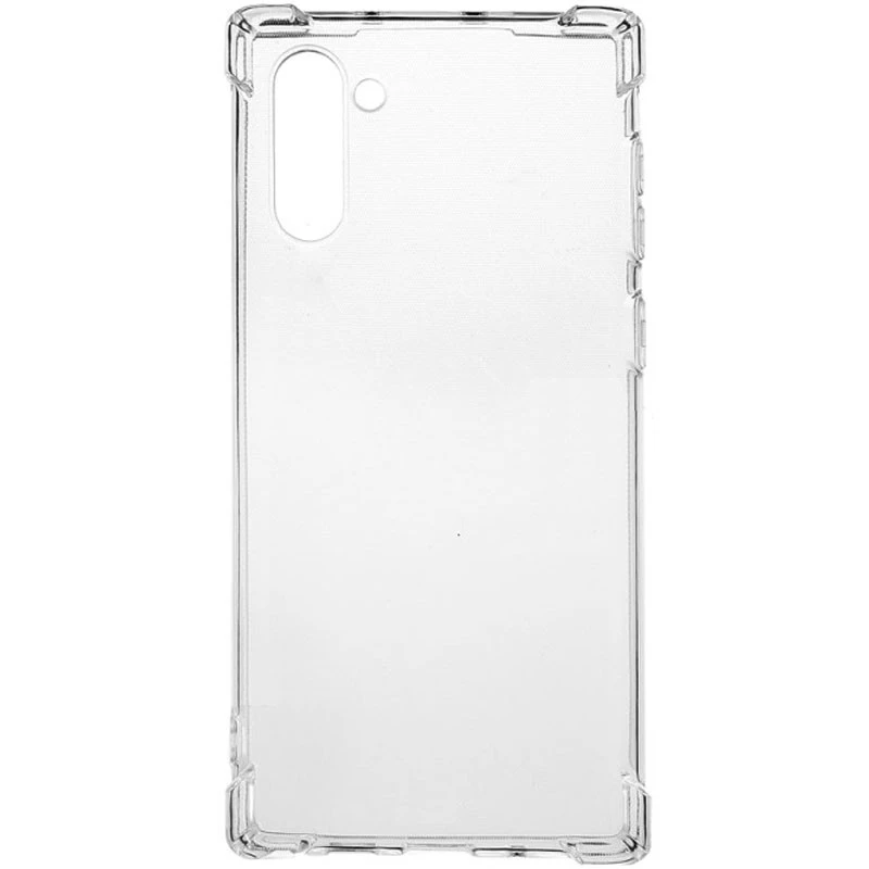 

Ультратонкий силиконовый чехол GETMAN с крытыми бортами для Samsung Galaxy Note 10 (Бесцветный (прозрачный)), Безбарвний (прозорий)