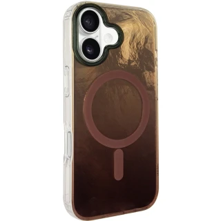 Силіконовий чохол Shiny Mountain (MagFit) для Apple iPhone 17 (6.3") — Chocolate