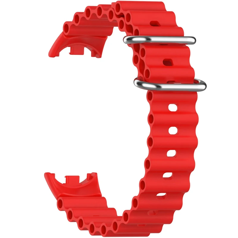 Ремінець Ocean Band для Xiaomi Mi Band 9/8 – Червоний / Red. Фото 7 з 8