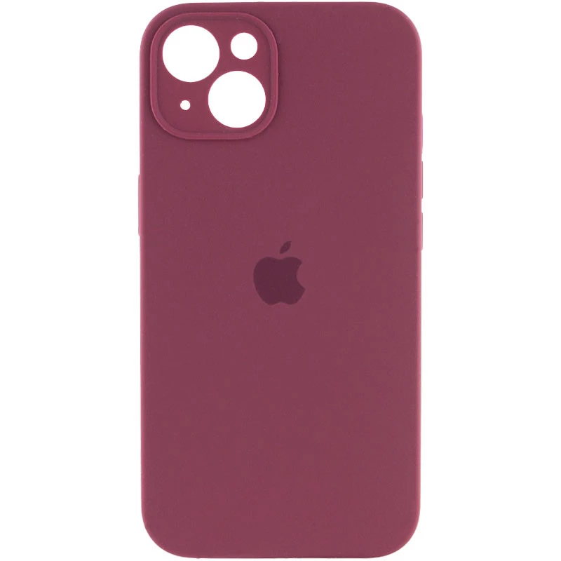 

Чехол Silicone Case с защитой камеры для Apple iPhone 15 (6.1") (Бордовый / Plum), Бордовий / plum