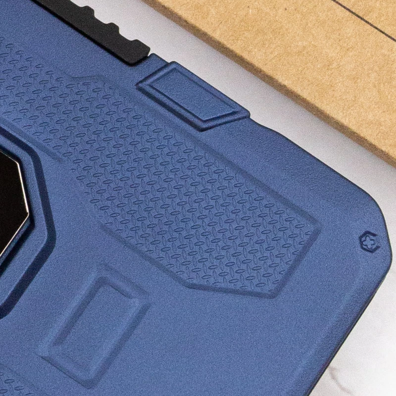 Протиударний чохол Military з підставкою-кільцем на Xiaomi Poco X4 Pro 5G – Синій. Фото 5 з 6