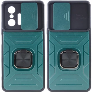 Протиударний чохол Flash зі шторкою для камери та кільцем на Xiaomi 11T / 11T Pro — Green