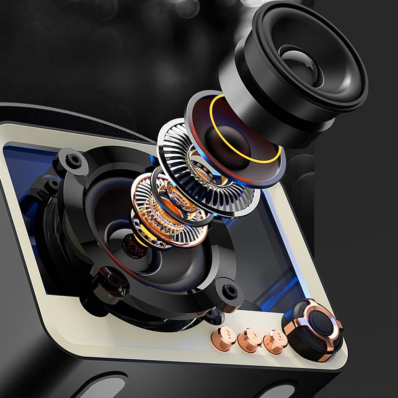 Bluetooth колонка QD05 Retro Style – Black. Фото 7 з 7