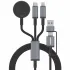 Дата кабель Amaya ACD-330X 6in1 Type-C/USB to iWatch/Lightning/Type-C 100W (1.2m) фото 1 з 1
