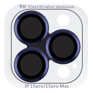 Металеве захисне скло на камеру на Apple iPhone 15 Pro (6.1") — Синій / Sea Blue