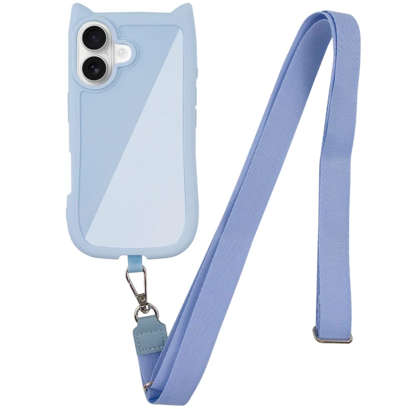 Чохол Kitty with straps для Apple iPhone 16 Plus – Blue. Фото 4 з 8
