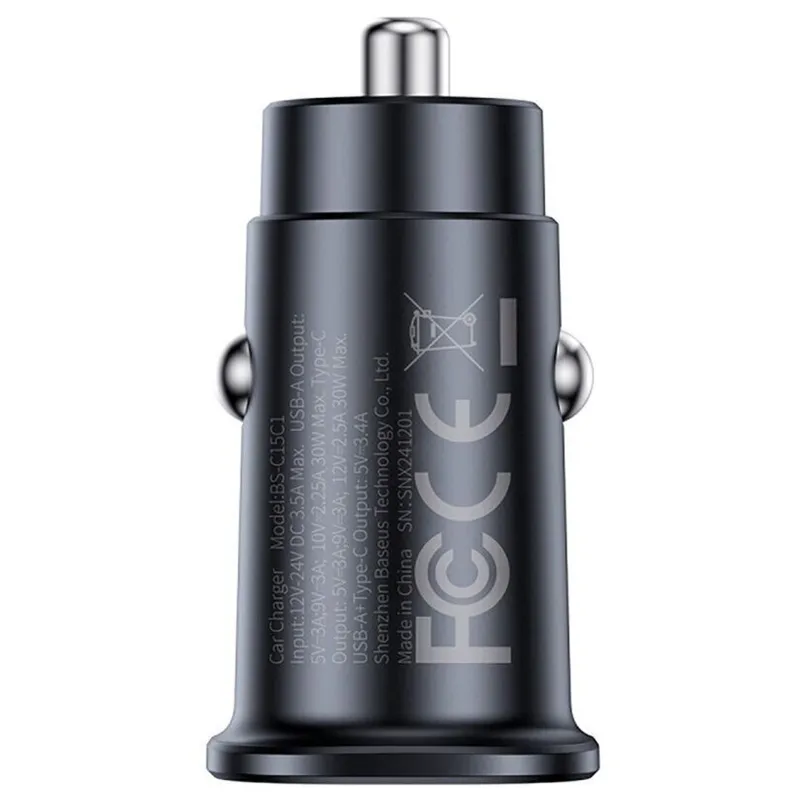 АЗП Baseus GoTrip DP1 PD30W (2USB-C) (C00072300123) – Cosmic Black. Фото 3 з 4