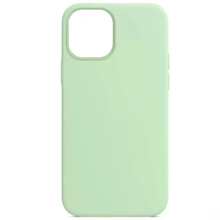Чехол с закрытым низом Silicone Case для Apple iPhone 12 Pro Max (6.7") — Зеленый / Pistachio
