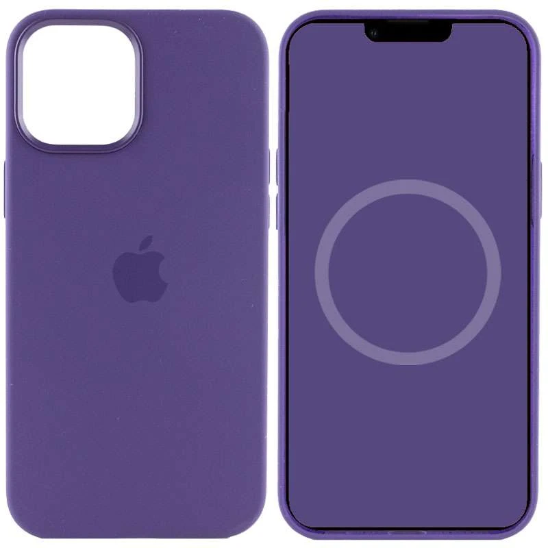 Чехол Silicone case (AAA) with Magsafe and Animation для Apple iPhone 12 Pro Max (6.7") – Фиолетовый / Amethyst. Фото 1 из 7