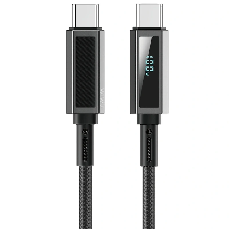 Дата кабель WIWU C079 Warriors Type-C to Type-C 100W (1.2m) – Black. Фото 2 из 6