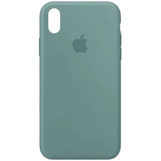 Чехол Silicone Case с закрытым низом для Apple iPhone XS (5.8") — Зеленый / Cactus
