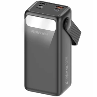 Портативное ЗУ Power Bank Amaya APB-40 22.5W flashlight with cable 40000 mAh фото 1 из 2