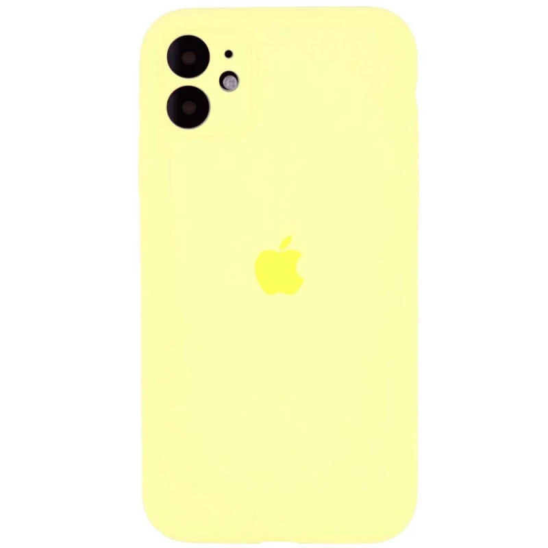 

Чехол Silicone Case с защитой камеры для Apple iPhone 12 (6.1") (Желтый / Mellow Yellow), Жовтий / mellow yellow