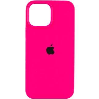 Чехол Silicone Case с закрытым низом для Apple iPhone 16 Pro — Розовый / Barbie pink