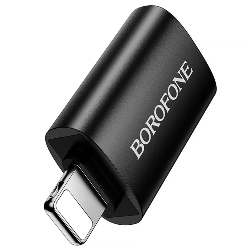 Перехідник Borofone BV26 Lightning Male to USB Female USB2.0 – Black. Фото 3 з 6