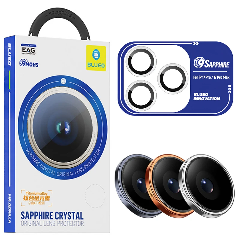 Захисне скло BlueO Sapphire на камеру для Apple iPhone 17 Pro Max фото 2 з 2