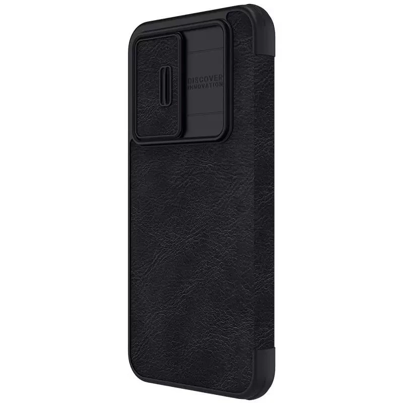 Кожаный чехол-книжка Nillkin Qin Pro Camshield для Samsung Galaxy S25+ – Черный. Фото 4 Кожаный чехол-книжка Nillkin Qin Pro Camshield для Samsung Galaxy S25+ – Черный. Фото 4 из 5