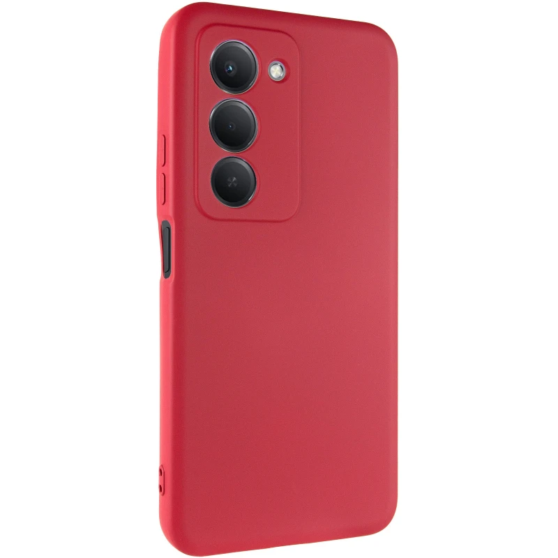 Кольоровий силіконовий чохол GETMAN із закритою камерою для Xiaomi Redmi 15 4G (Global) / 5G – Червоний / Dark Red. Фото 2 з 6