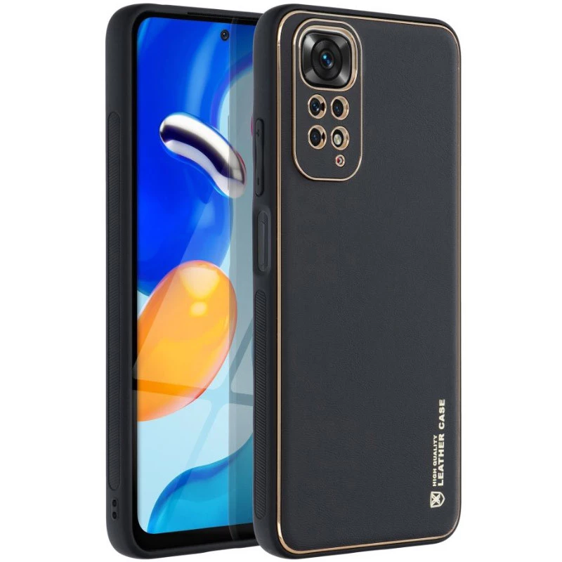 

Кожаный чехол Xshield для Xiaomi Redmi Note 11 (Global) / Note 11S (Черный / Black), Чорний / black