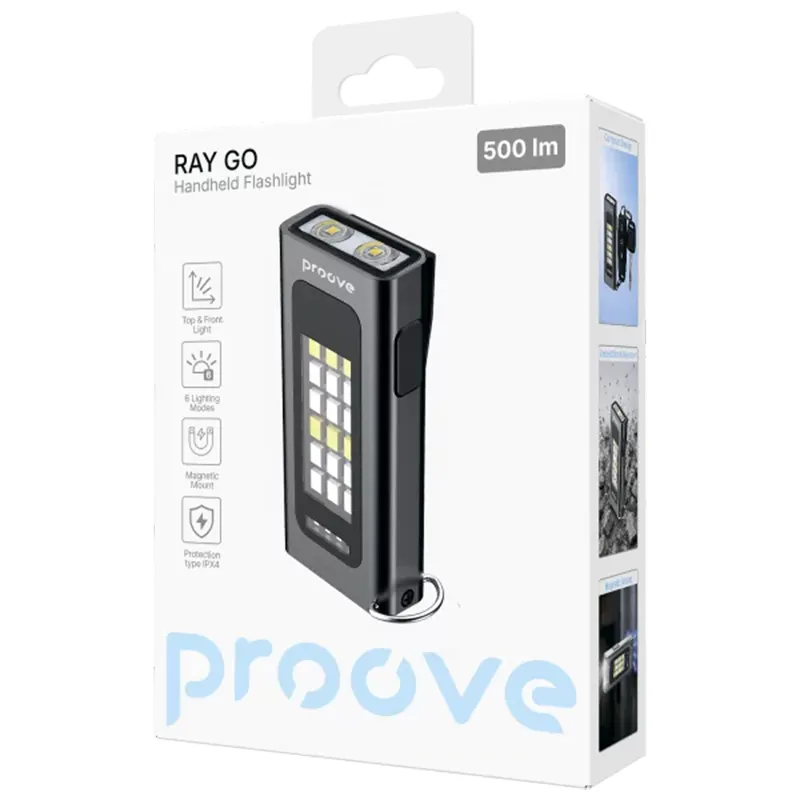 Фонарь аккумуляторный Proove Ray Go (500lm 1000mAh) – Gray. Фото 5 из 5