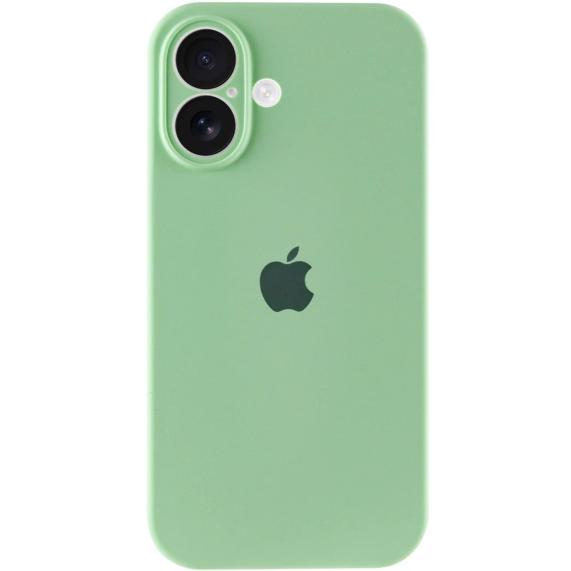 Чехол Silicone Case с защитой камеры для Apple iPhone 16 – Зеленый / Pistachio. Фото 5 из 8