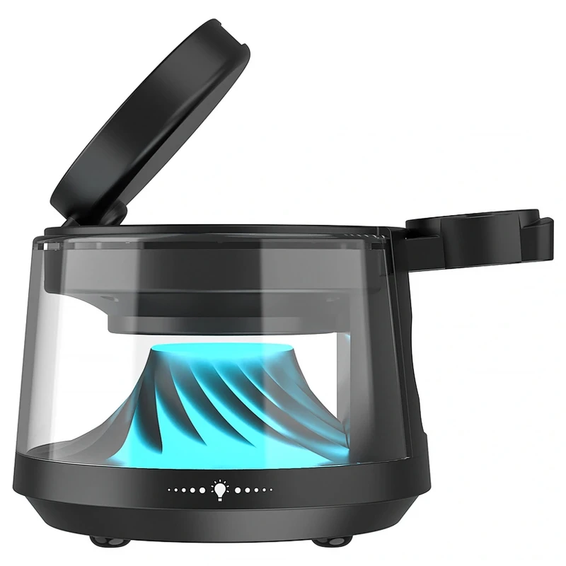 БЗП WIWU Wi-W039 Flow 5in1 wireless charger with Speaker & Night Light 15W – Black. Фото 4 з 6