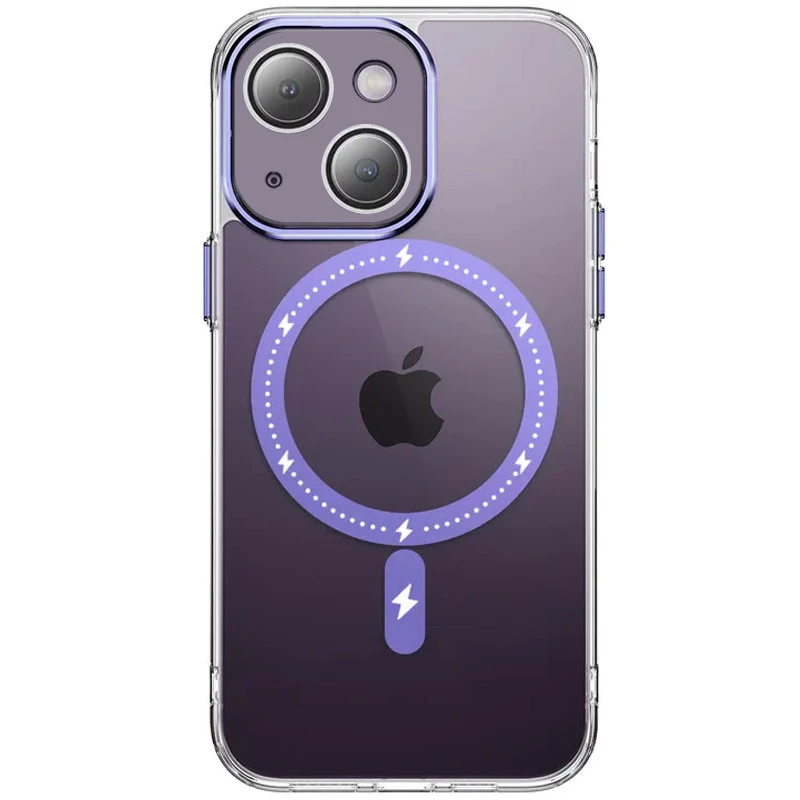 

TPU+PC з кольоровими металевими кнопками та MagSafe на Apple iPhone 13 (6.1") (Purple)