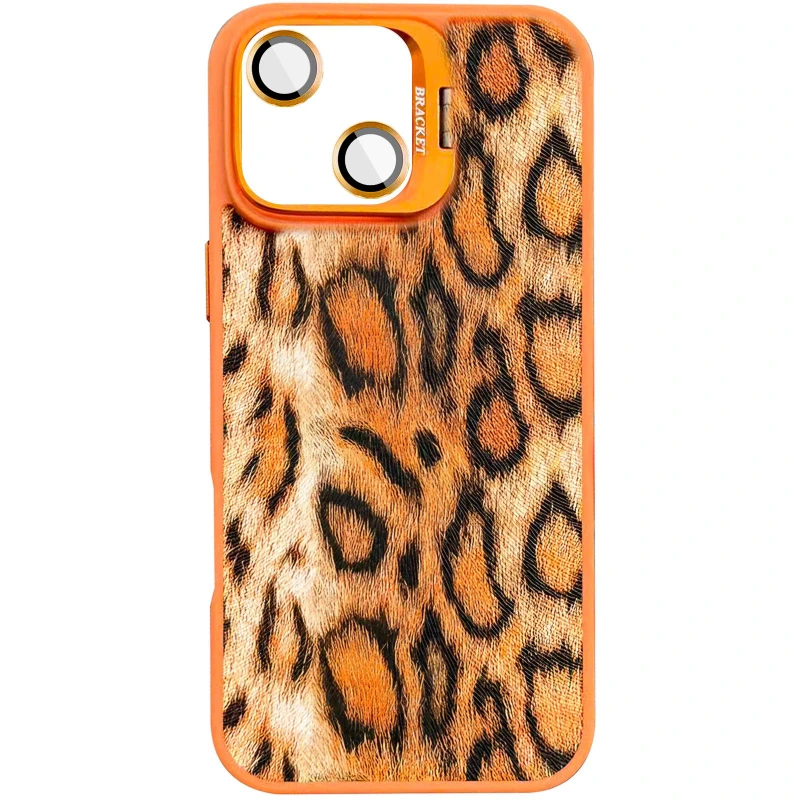 Чехол TPU+PC Wild Leopard with MagSafe and Lens для Apple iPhone 13 (6.1") – Orange. Фото 2 из 4